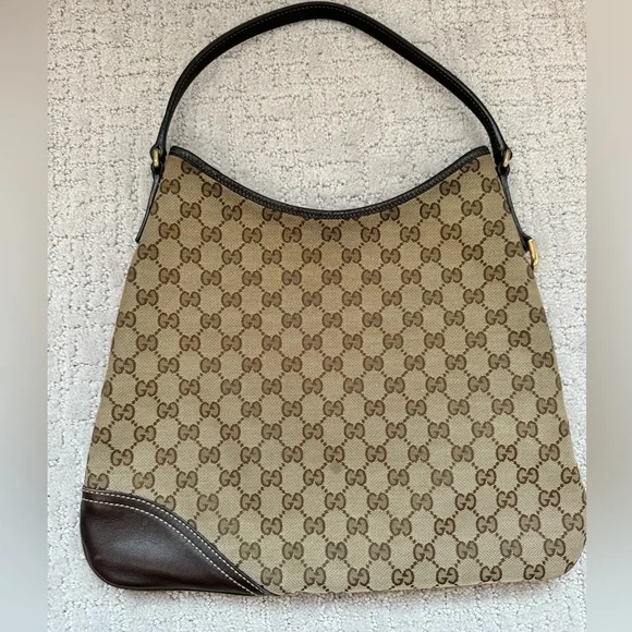 Vintage Gucci Medium Canvas Hobo Bag - Picture 4 of 12